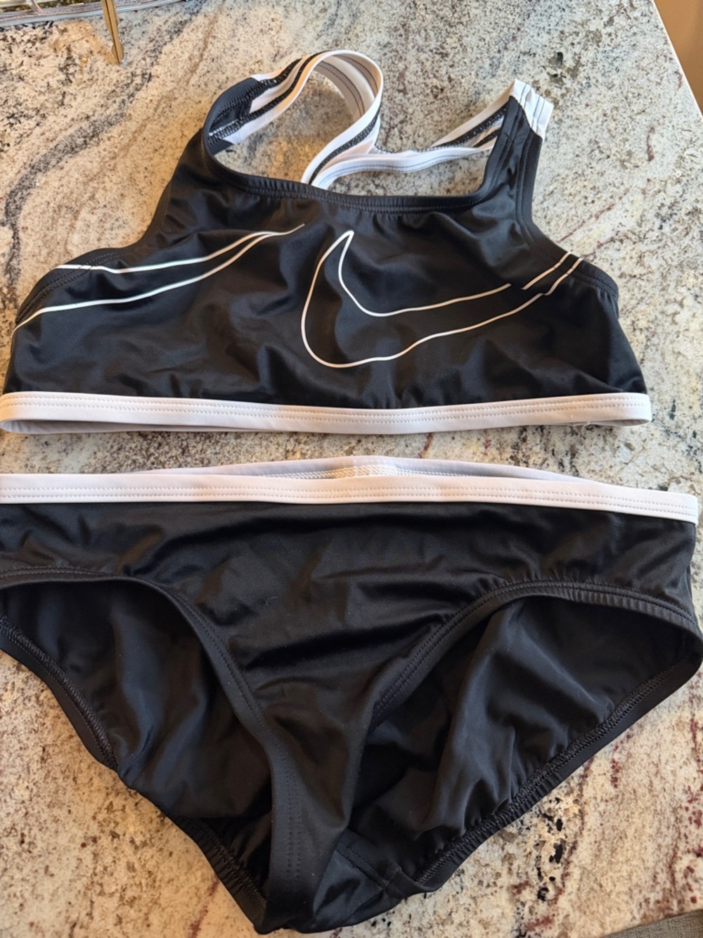 Nike Black & White Women's Two-Piece Swim Bikini Set